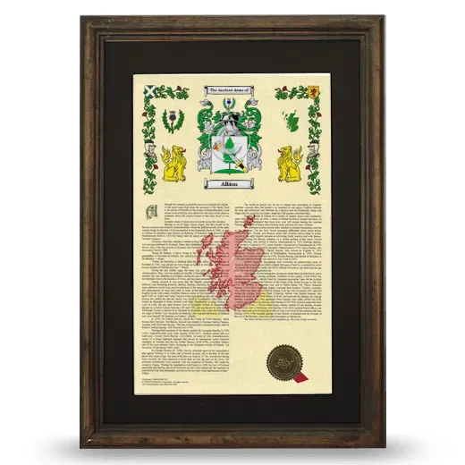Albion Deluxe Armorial Framed - Brown