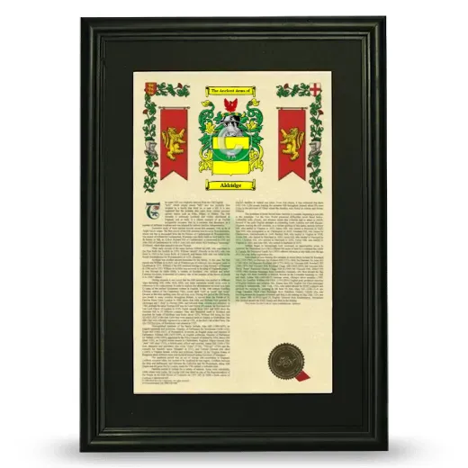 Aldridge Deluxe Armorial Framed - Black