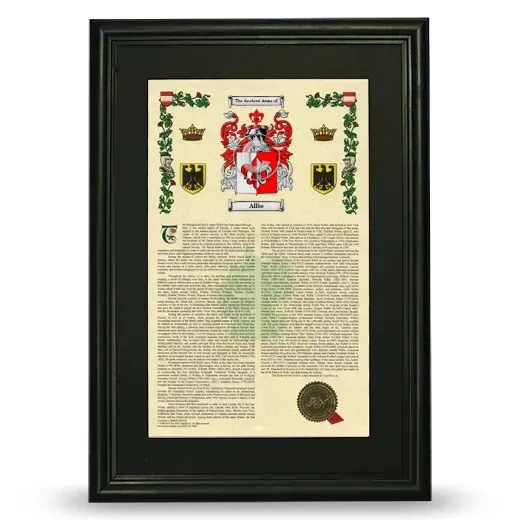 Allbe Deluxe Armorial Framed - Black
