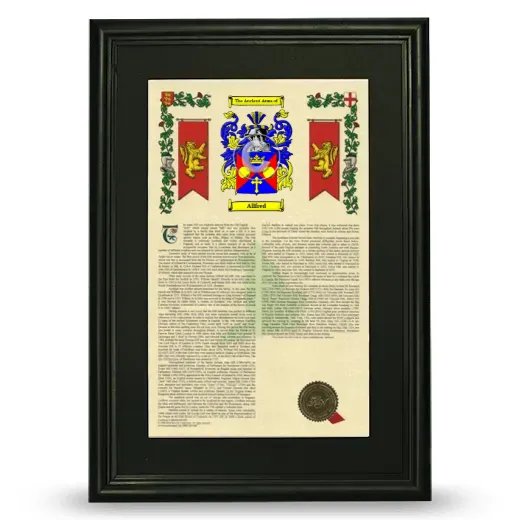 Allfred Deluxe Armorial Framed - Black