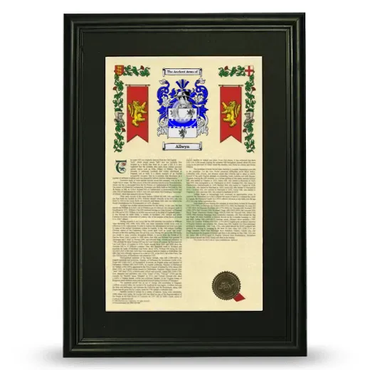 Allwyn Deluxe Armorial Framed - Black