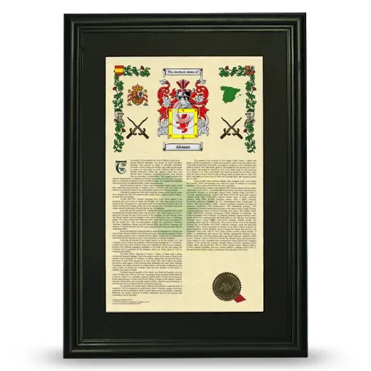 Alonzo Deluxe Armorial Framed - Black