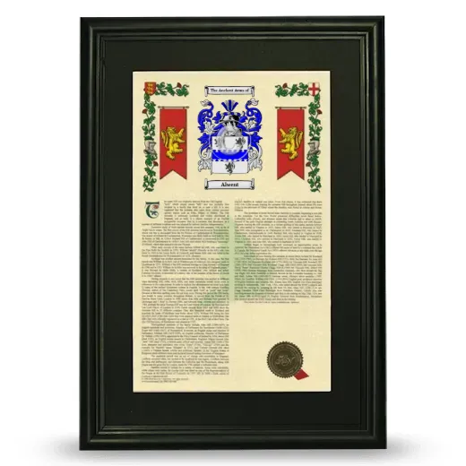 Alwent Deluxe Armorial Framed - Black