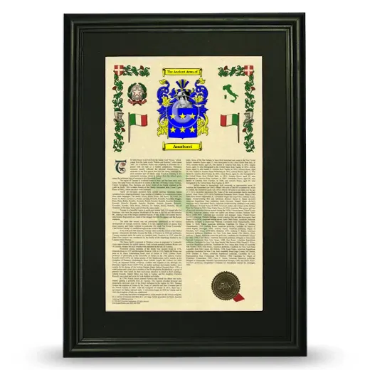 Amatucci Deluxe Armorial Framed - Black
