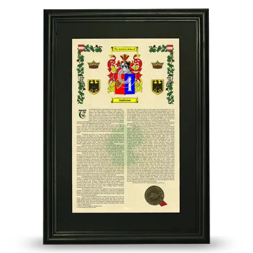 Ambrose Deluxe Armorial Framed - Black