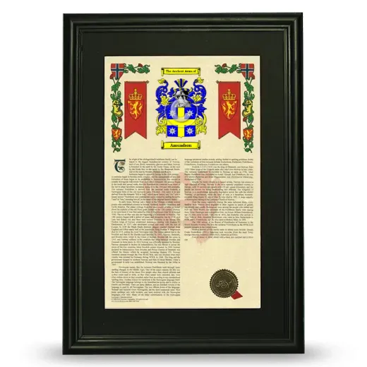 Amundson Deluxe Armorial Framed - Black