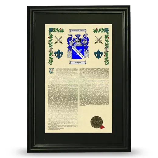 Amyot Deluxe Armorial Framed - Black
