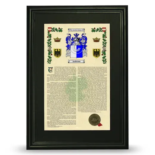 Andersen Deluxe Armorial Framed - Black