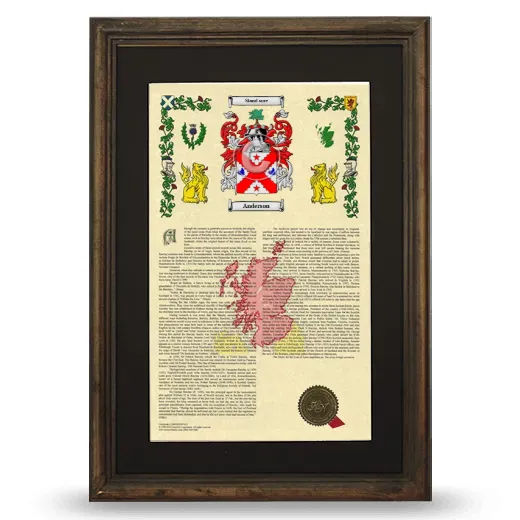 Deluxe Armorial Framed - Brown