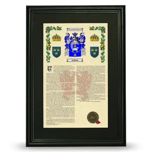 Andison Deluxe Armorial Framed - Black