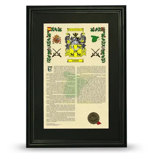 Andrade Deluxe Armorial Framed - Black