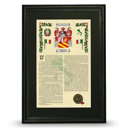Andreetta Deluxe Armorial Framed - Black