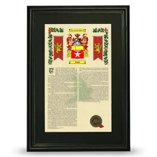 Annis Deluxe Armorial Framed - Black