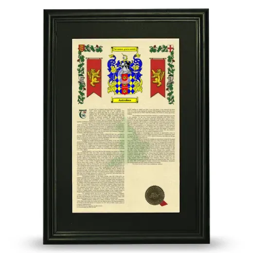 Antrobus Deluxe Armorial Framed - Black