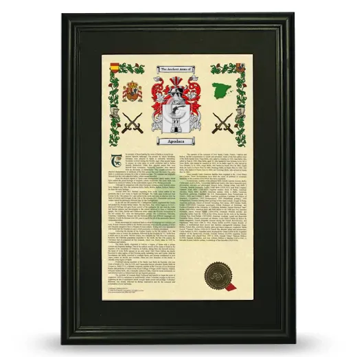 Apodaca Deluxe Armorial Framed - Black