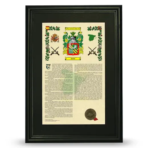 Arces Deluxe Armorial Framed - Black