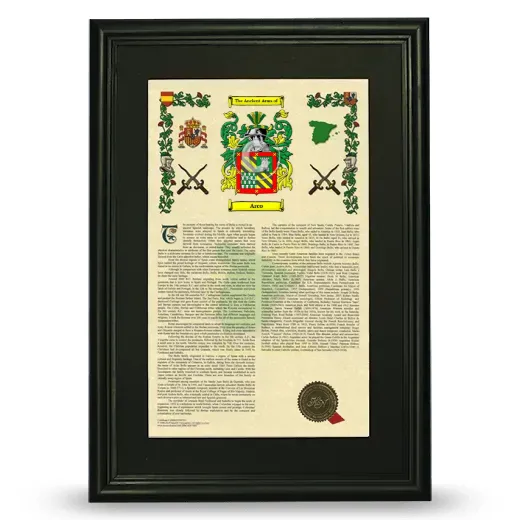 Arco Deluxe Armorial Framed - Black