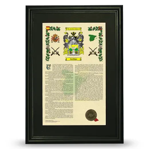 Arechiga Deluxe Armorial Framed - Black