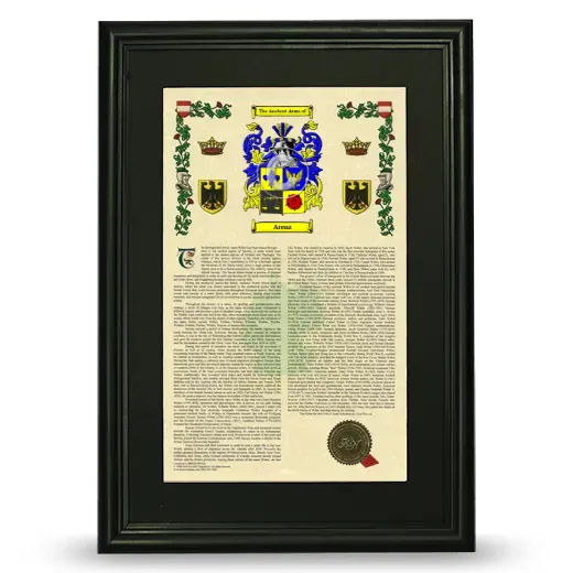 Arenz Deluxe Armorial Framed - Black