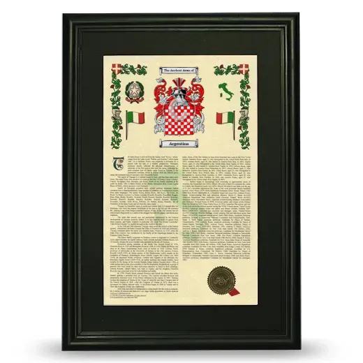Argentina Deluxe Armorial Framed - Black
