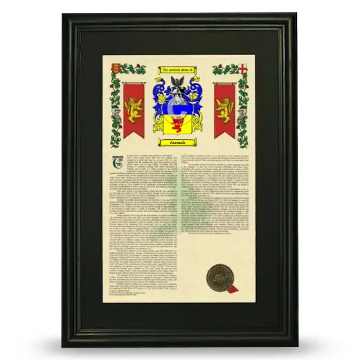 Ascomb Deluxe Armorial Framed - Black