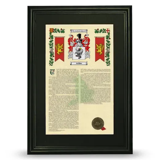 Ashlee Deluxe Armorial Framed - Black