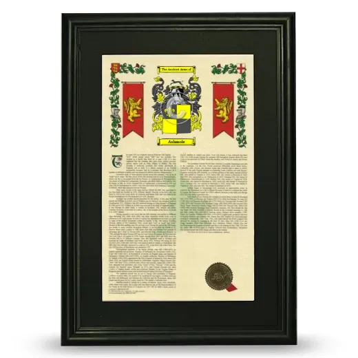 Ashmole Deluxe Armorial Framed - Black