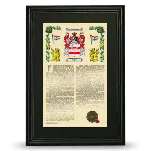 Asper Deluxe Armorial Framed - Black