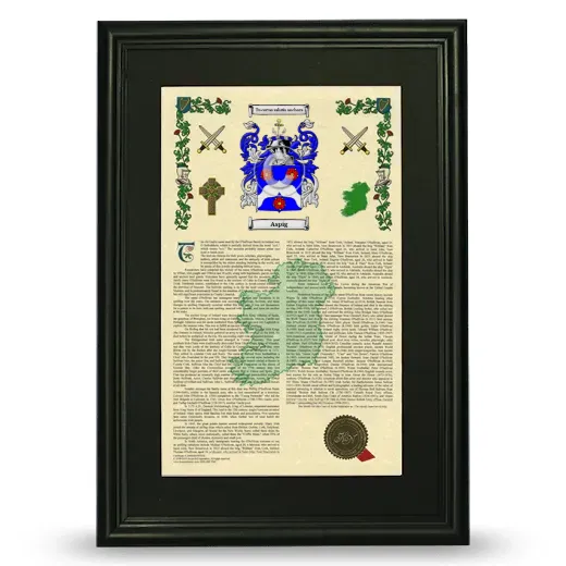 Aspig Deluxe Armorial Framed - Black