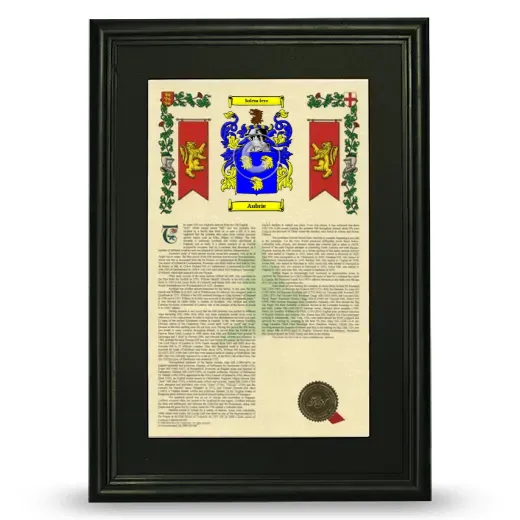 Aubrie Deluxe Armorial Framed - Black