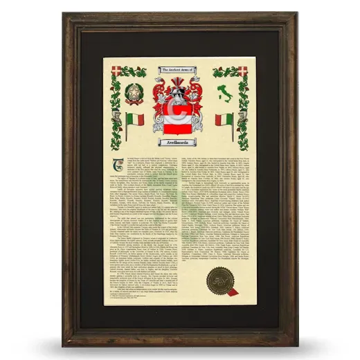 Avellaneda Deluxe Armorial Framed - Brown