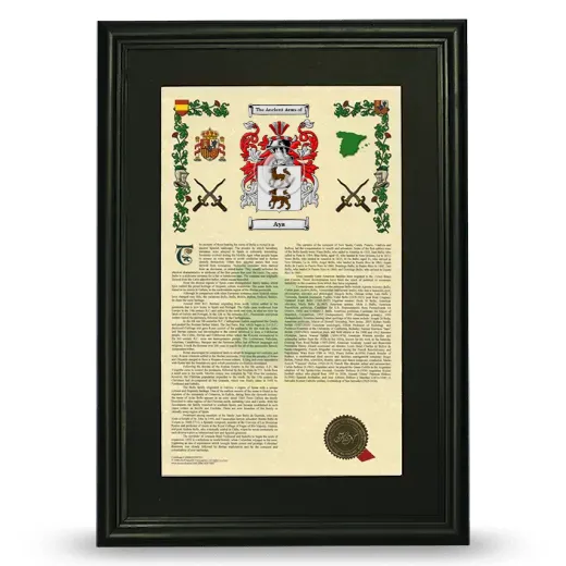 Aya Deluxe Armorial Framed - Black