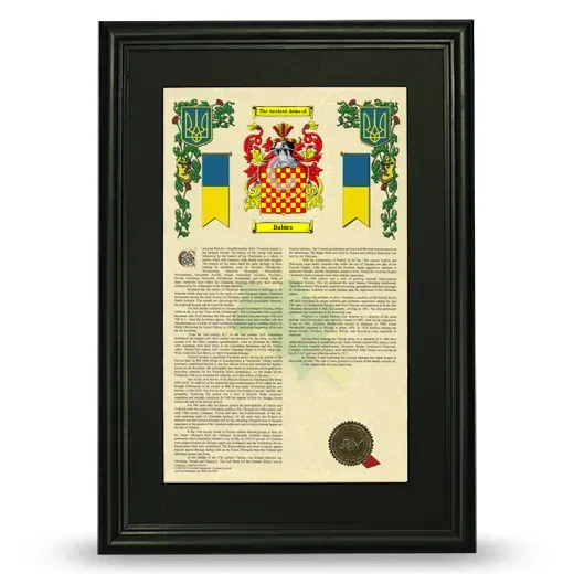 Babics Deluxe Armorial Framed - Black