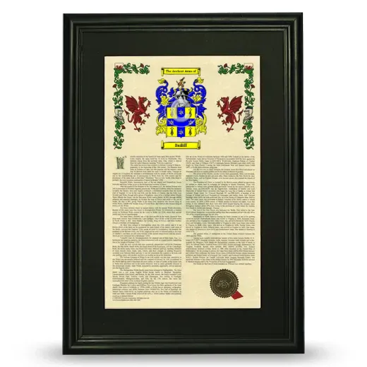 Bailiff Deluxe Armorial Framed - Black