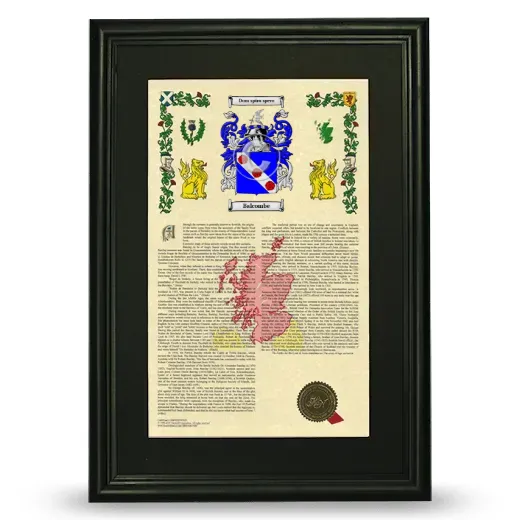 Balcombe Deluxe Armorial Framed - Black