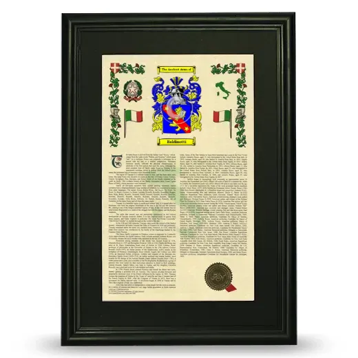 Baldinotti Deluxe Armorial Framed - Black