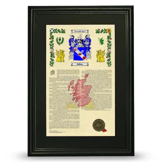 Balkan Deluxe Armorial Framed - Black