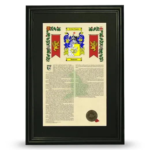 Bannare Deluxe Armorial Framed - Black