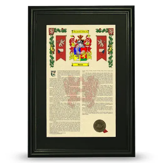 Baran Deluxe Armorial Framed - Black