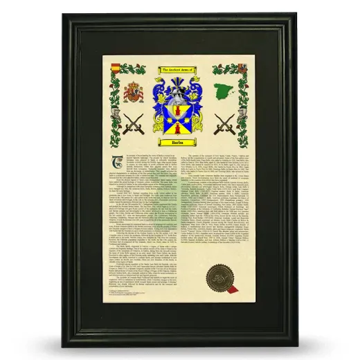 Barba Deluxe Armorial Framed - Black