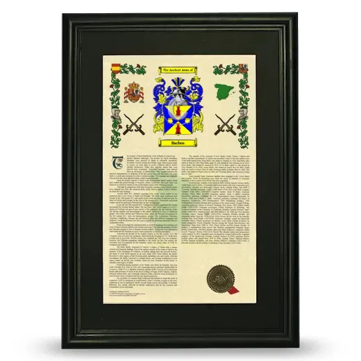 Barbos Deluxe Armorial Framed - Black