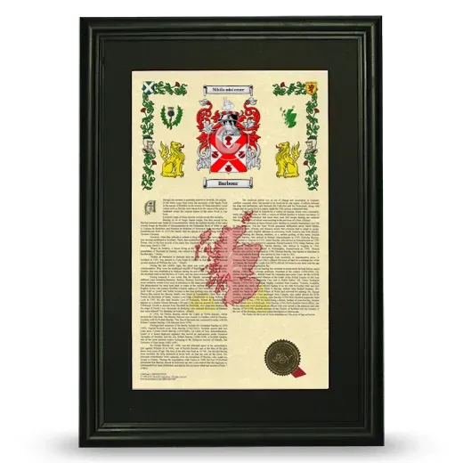 Barbour Deluxe Armorial Framed - Black