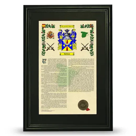 Barboza Deluxe Armorial Framed - Black