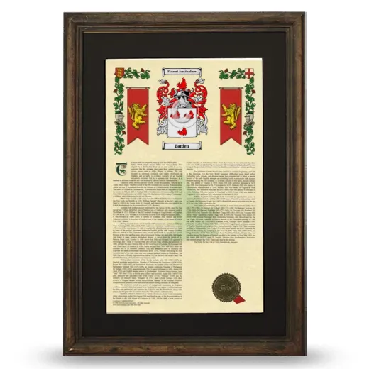 Barden Deluxe Armorial Framed - Brown