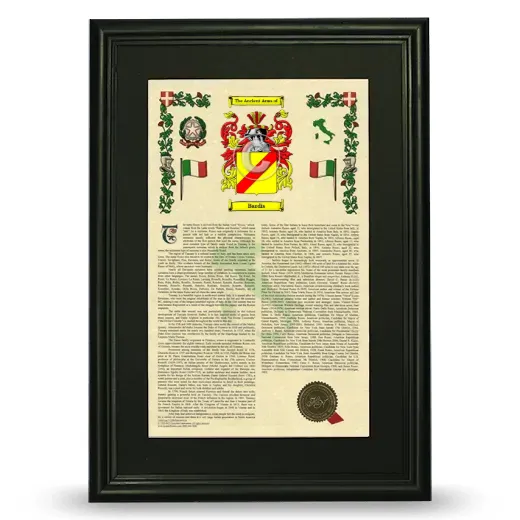 Bardis Deluxe Armorial Framed - Black