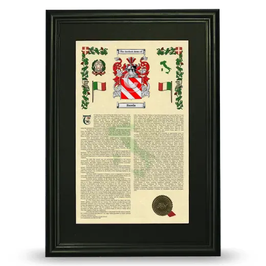 Barela Deluxe Armorial Framed - Black