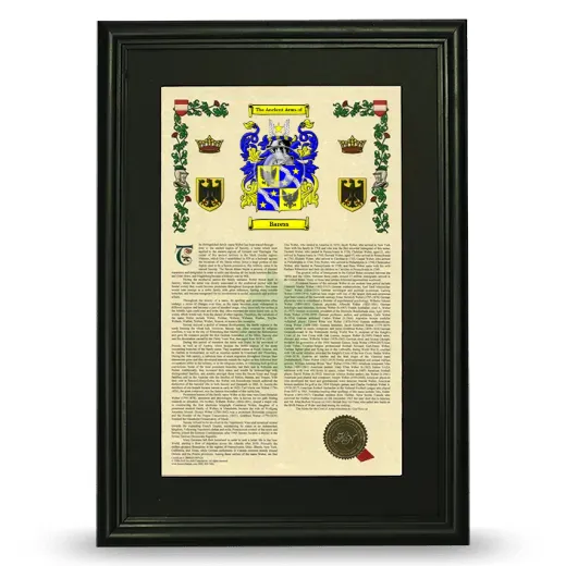 Baress Deluxe Armorial Framed - Black