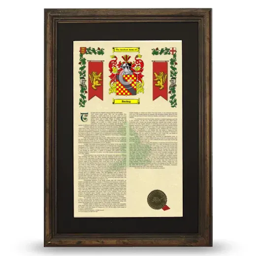 Baring Deluxe Armorial Framed - Brown