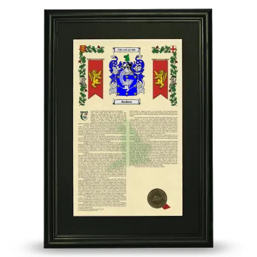 Barkess Deluxe Armorial Framed - Black