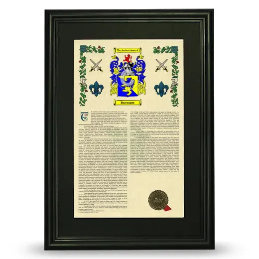 Barranger Deluxe Armorial Framed - Black